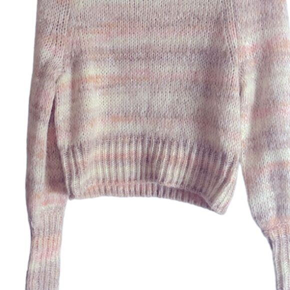 NWT Wild Fable Target Pink Peach Cream Puff Sleeve Knit Sweater Medium 📦 - Picture 4 of 8
